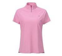 MoFiz Women's Golf Polo Shirt Short Sleeve Tennis Golf Top UPF 50+ Quick Dry Lightweight Gym Workout Running Sport T-Shirt with 1/4 Zip Pink Size XL