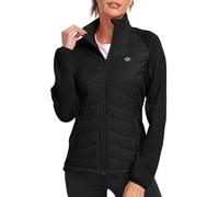 MoFiz Womens Jackets Lightweight Quilted Hybrid Puffer Jackets Zip Pockets | Warm Water-Resistant Transitional Jackets Ladies for Outdoor Sports Hiking Travel Golf Running, Travel Work Daily wear.