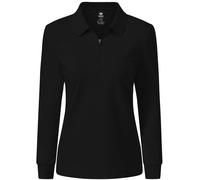 MoFiz Womens Long Sleeve Golf Polo Shirts Cotton Moisture Wicking