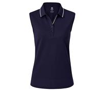 MoFiz Women's Polo Shirt Sleeveless Moisture Wicking Casual Sports Gym Workout Golf Tops Jewel Blue L