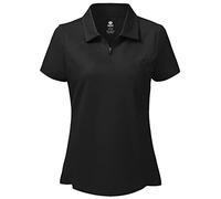 MoFiz Womens Short Sleeve Polo Shirts Premium Cotton Golf Work Top 1/4 Zip | Breathable, Skin-friendly, Lady-fit, Golf Shirts, Tennis, Horse Riding, Office, Sports, Work or Daily Casual Wear.