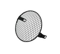 MoFlyeer Universal Retro Grid Steel Shield Motorcycle Headlight Mesh Grille Lampshade Motorbike Headlamp Lid Cover Front Headlight Guard(Style1)