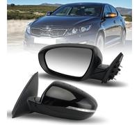 MOFOAP Driver Side Mirror Compatible With 2011 2012 2013 Kia Optima Rear Vier Mirror With In-housing Signal Light,Manual Folding,Heated,Power Glass,Without Puddle Light,876202T110(Black)