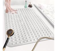 Mofonky Large Shower Mat Non-Slip 60 x 90 cm: Soft TPE Shower Mat with Drainage Holes and Suction Cups - Non-Slip Shower Mat Machine Washable Antibacterial Mould Resistant