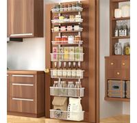 Moforoco over the door pantry organizer White