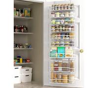 Moforoco White 9-Tier Over The Door Pantry Organizer, Pantry Organization And Storage, Metal Hanging Spice Rack Shelves Door, Home & Kitchen Essentials, Laundry Room Bathroom Organization