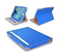 MOFRED® New Blue & Tan Apple iPad 10.2”- 2019/2020 Leather Case-with Built-in magnet for Sleep & Awake Feature - Independently Voted by "The Daily Telegraph" as #1 iPad Case!