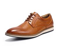Mofri Mens Casual Elegant Oxford Shoes, Brown PU, 11 UK