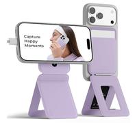 MOFT Invisible Phone Tripod Wallet, Slim Foldable Magnetic Card Holder Compatible with MagSafe, Tap-and-Go NFC Friendly, MOVAS Leather Cell Phone Stand for iPhone, Peony