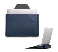 MOFT Laptop Carry Sleeve, 2-in-1 Laptop Bag & Stand for 14"MacBook Air/Pro & Dell/HP/Lenovo/Asus, Stylish Slim Computer Sleeve Bag with Expandable Storage for Computer Accessories,Deep Blue