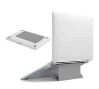 MOFT Laptop Stand for Desk, Adhesive Airflow Laptop Stand with Open Design for Heat Dissipation, 2 Adjustable Viewing Angles, Foldable Portable Computer Stand Compatible with 11"-16" Laptops, Grey