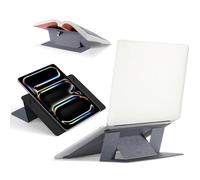 MOFT Laptop Stand for Desk, Non-Adhesive Laptop Stand with 2 Adjustable Viewing Angles, Foldable and Portable Universal Compatible with 7-11" Tablets & 11-14" Laptops, Space Grey