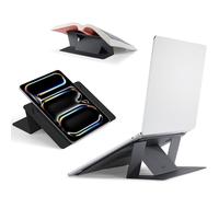 MOFT Laptop Stand for Desk, Non-Adhesive Laptop Stand with 2 Adjustable Viewing Angles, Foldable and Portable Universal Compatible with 13"+ Tablets & 15"+ Laptops, Jet Black