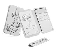 MOFT Magnetic Notepad Stand Compatible with Magsafe, x Shantell Martin, Snap Horizontal Pad Notebook Small, Includes Two Types of Notepad and Magnetic Invisible Pen, Misty Cove (MOVAS)