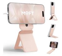 MOFT Magnetic Phone Stand for Smartphone, Snap Tripod Stand Compatible with Magsafe, Multi-functional Portable Phone Stand with Angle Adjustable for Travle, Meeting & Vlogging, Peach Pink