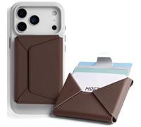 MOFT Magsafe Wallet, Slim Magnetic 8 - Card Holder, Snap Field Wallet with Pull to Access Design, RFID Blocking, MOVAS Veagn Leather Minimalist Travel Wallet for Men & Women,Brownie