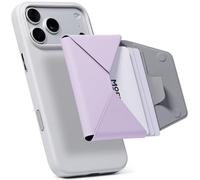 MOFT Magsafe Wallet, Slim Magnetic 8 - Card Holder, Snap Field Wallet with Pull to Access Design, RFID Blocking, MOVAS Veagn Leather Minimalist Travel Wallet for Men & Women,Peony