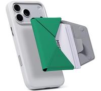 MOFT Magsafe Wallet, Slim Magnetic 8 - Card Holder, Snap Field Wallet with Pull to Access Design, RFID Blocking, MOVAS Veagn Leather Minimalist Travel Wallet for Men & Women, Oz Green