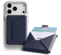 MOFT Magsafe Wallet, Slim Magnetic 8 - Card Holder, Snap Field Wallet with Pull to Access Design, RFID Blocking, MOVAS Veagn Leather Minimalist Travel Wallet for Men & Women, Navy Blue
