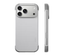 MOFT MOVAS Frame Case for iPhone 17 Pro Max, 0.75mm (0.03 in) Ultra-Thin, Soft-Touch Vegan Leather, TPU Corner Protection, MagSafe Compatible (Misty Cove + Cement)