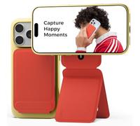 MOFT Phone Tripod Stand Selfie Stick for iPhone, Multi-Angles iPhone Stand, Lightweight & Portable Phone Holder, Strong Magnets, MOVAS Vegan Leather, Travel Essentials, Sunset (Without Card Slot)