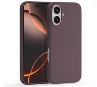 MOFT Snap Case MOVAS for iPhone 16, Magnetic Premium Vegan Leather Phone Case with Smooth Feeling, Enduring Color Minimalist Protective Case, Blackberry