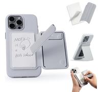 MOFT Snap Flow Phone Stand, Action Inspiration Magnetic Notepad Stand Compatible with Magsafe, Includes Two Types of Notepad and Magnetic Invisible Pen, Misty Cove + Misty Cove