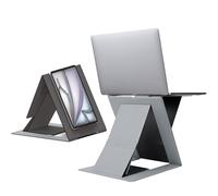 MOFT Z Laptop Stand for Desk, Slim Adjustable Laptop Riser Foldable Laptop Holder, 4 Sitting Modes, Compatible with Most Laptops Up to 17", Hold up to 22 lbs (Gray)