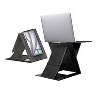 MOFT Z Laptop Stand for Desk, Slim Adjustable Laptop Riser Foldable Laptop Holder, 4 Sitting Modes, Compatible with Most Laptops Up to 17", Hold up to 22 lbs (Black)
