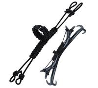 Mofuiry 1 Pack Deer Call Silencer Black Rack Rattling Antlers Silencer Rattling Deer Antlers Silent Carry Harness for Deer Hunting, No More Clanking, Elastic Paracord with Four Loop Design