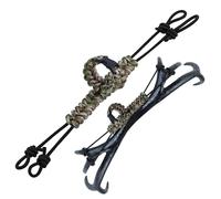 Mofuiry 1 Pack Deer Call Silencer Black Rack Rattling Antlers Silencer Rattling Deer Antlers Silent Carry Harness for Deer Hunting, No More Clanking, Elastic Paracord with Four Loop Design, Army Green