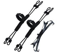 Mofuiry 2 Pack Deer Call Silencer Black Rack Rattling Antlers Silencer Rattling Deer Antlers Silent Carry Harness for Deer Hunting, No More Clanking, Elastic Paracord with Four Loop Design