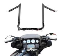 Mofun 14 Inch Ape Hangers Pre-Wired Handlebar 1 1/4" Bagger Handlebar Compatible with Harley Touring Street Glide Electra Tri Glide Ultra Limited 2014-2023, Gloss Black