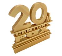 MO'FUN - 20th Century Fox Logo Toy Sign, Finished in High Detail Shiny Gold (Small 4.5")