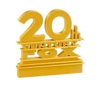 MO'FUN - 20th Century Fox Logo Toy Sign, Finished in High Detail Shiny Gold (Small 4.5")