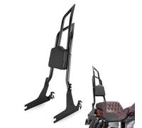 Mofun 30" Passenger Backrest Sissy Bar Sharp Style Compatible with Harley Dyna Low Rider Street Bob Wide Super Glide 1993-2017, Gloss Black