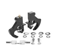Mofun Detachable Locking Rotary Docking Latch Clips with Keys, Sissy Bar Luggage Rack Mounting Docking Latch Compatible with Harley Touring Dyna Softail Sportster 1984-2025, Black