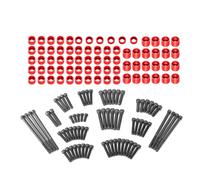 Mofun Motorcycle Bolt Covers Black Engine Bolt Red Head Toppers Caps Kit Compatible with Harley Twin Cam Engine Bolt Fit Touring Fit Softail 2007-2017 Fit Dyna 2006-2017