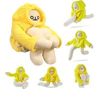 Mofusand Plush Banana Man Toy, 16inch Weird Banana Man Doll with Magnet, Funny Poseable Decompression Toy Stuffed Animals Doll Gifts for Boys Girls Birthday Party Christmas (Yellow)