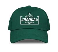 Mog Print Grandfather Baseball Hat - The Greatest Grandad Baseball Cap - Fathers Day Birthday Gift - Cotton Classic Cap Grandpa Presents - Vintage Grandad Hats for Men