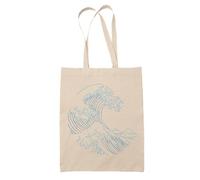 Mog Print Hokusai The Great Wave Tote Bag - Natural - Japanese Art Kanagawa Bag - Vaporwave Illustration Ocean Wave Purse - Mount Fuji View Canvas Tote Bag Art Lover Gift for Men/Women