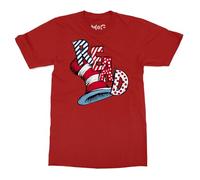 Mog Print Read Cat in The Hat T-Shirt - Kids 5-6 - Red - Dr. Seuss Inspired, World Book Day, Teacher Gift - T-Shirt Gift for Book Lovers - Reading Lovers Shirt