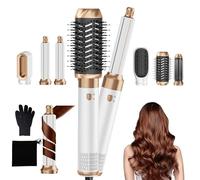 Mogawave Air Styler 6 in 1 air Brush Hair stylers Airbrush 6 in 1 Multi Styler with Magic Styler, Blow Dry Brush, Hair Wrap Curler, Blowout Ionic Heated Hot Brushes, No Heat Damage, UK Plug
