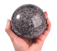 MOGEMT Large Yooperlite Sphere Natural Yooper Light Stone Healing Crystal Ball with Stand Energy Meditation Decoration 90-100mm/3.5-3.9inch