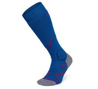 Moggans Intermediate Medium Cushion Merino Wool Ski Socks (UK, Alpha, M, Regular, Regular, Alpine Blue/Grey)