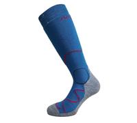 Moggans Intermediate Medium Cushion Merino Wool Ski Socks (UK, Alpha, XL, Regular, Regular, Alpine Blue/Grey)