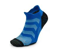 Moggans Ultralight Speed No Show Socks, Athletic Performance, Merino Wool Blend, Black/Blue Surf/Bahamas/Purple/Teal/White, Small-XL, Moisture-Wicking (UK, Alpha, L, Regular, Regular, Bahamas)
