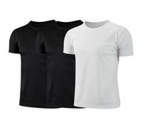 Moggemol Kids 3Pcs Rash Guard UPF 50+ UV Sun Protection T-Shirt Quick Dry Swimming Top Running Sport Athletic Tees Black&Black&White 10-11 Years