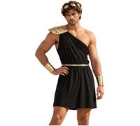 Moggemol One Shoulder for Men Ancient Roman Soldier Outfit | Ancient Gr osplay,Stage Performance Costumes,Historical Greek Toga Outfit,Mythology Cosplay Costume,Role-playing Costume