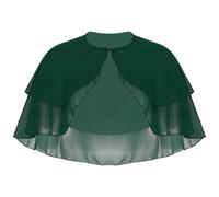 Moggemol Womens Sheer Chiffon Capes Soft Capelets Lightweight Shawls and Wraps for Wedding Evening Dress Green One Size